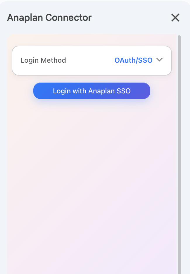 OAuth login screen