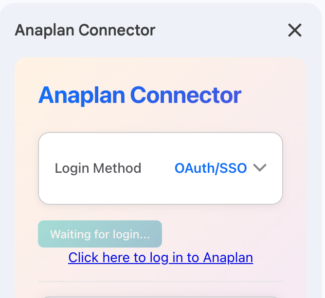 Login button and OAuth consent screen