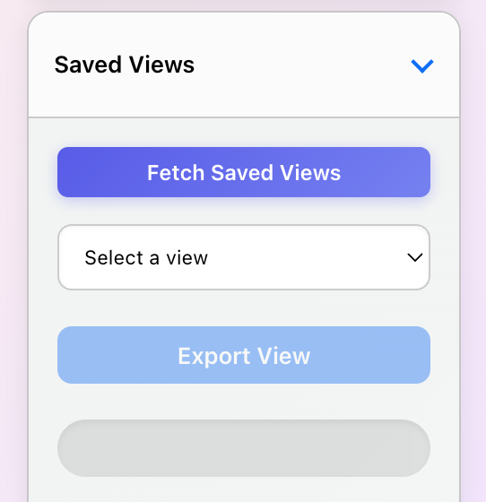 Export configured and saved