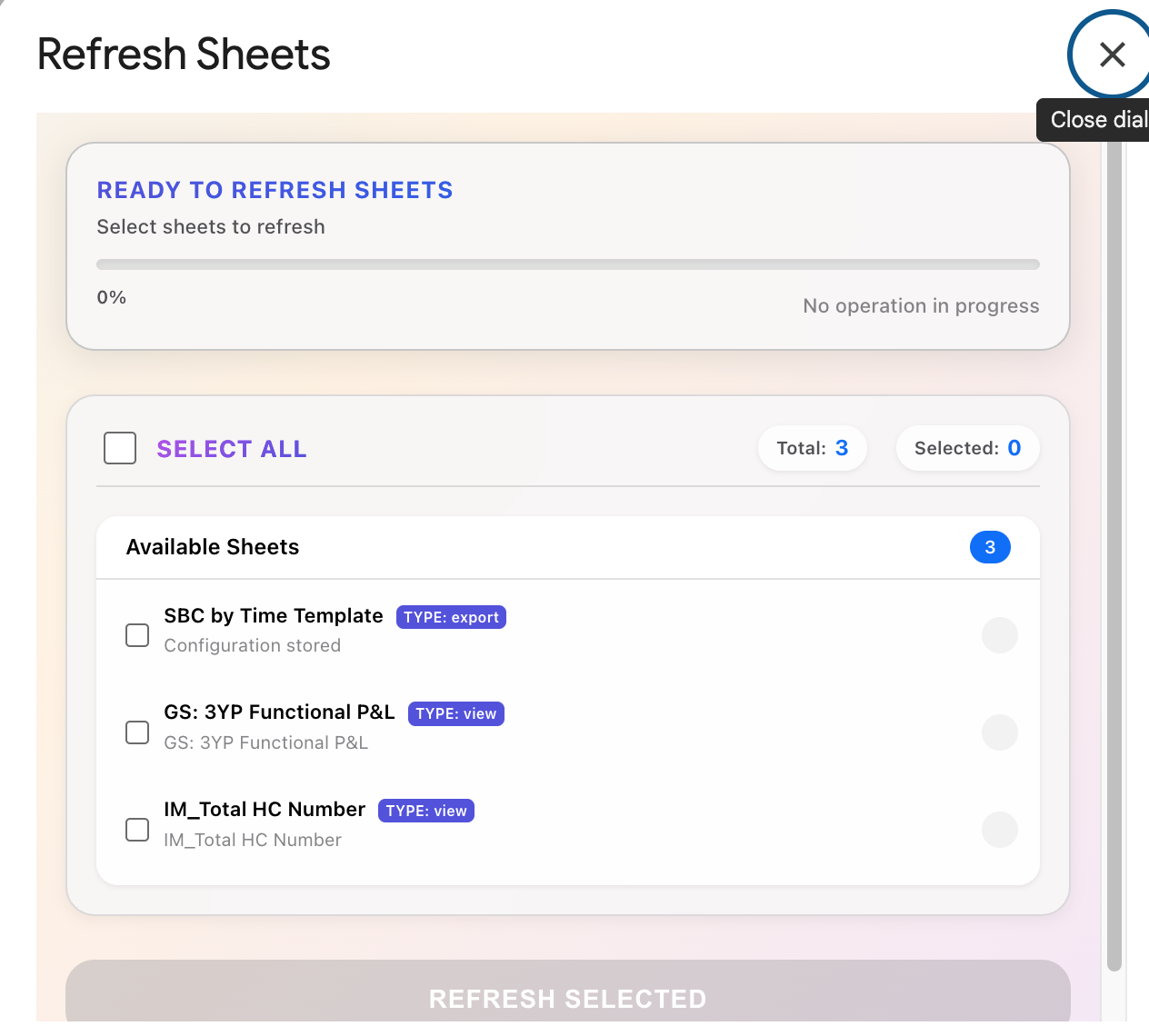 Configuring page selectors (filters)