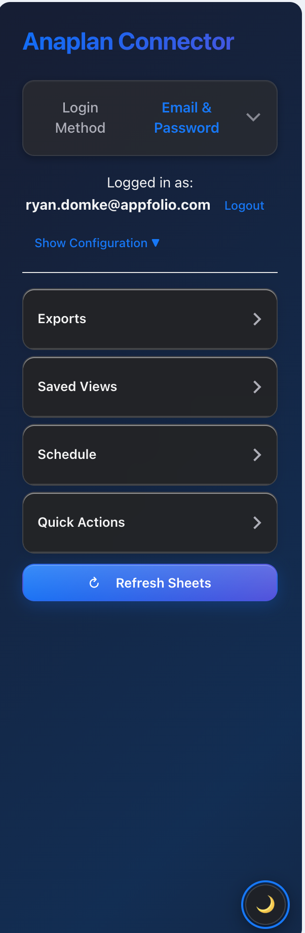 Create Schedule confirmation