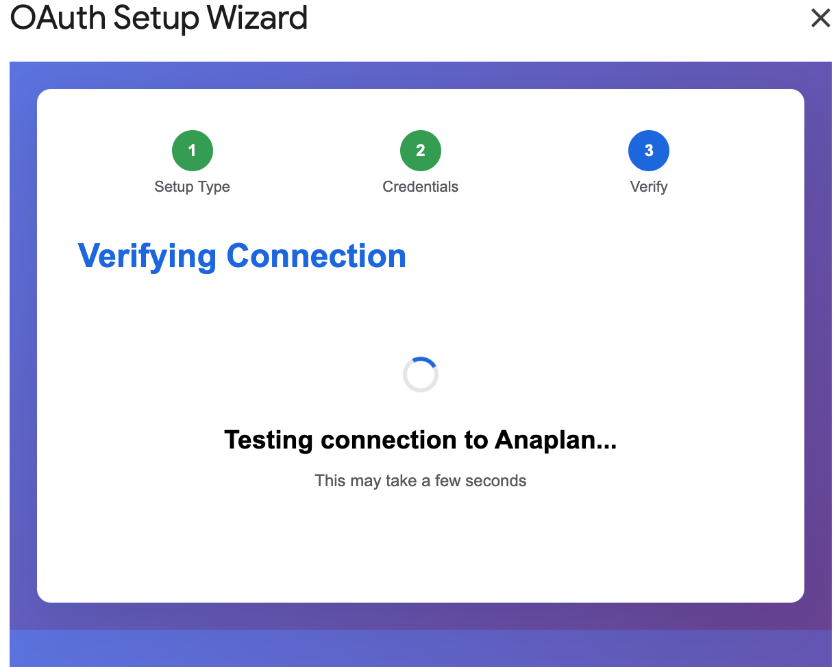 Verifying connection